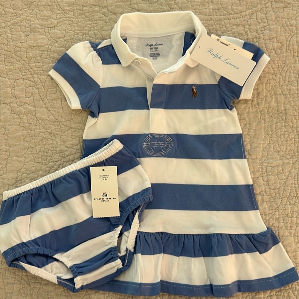 Ralph Lauren - 2 piece dress and bloomers - NWT